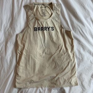 Men’s Beige Tank Top - Logo Athletic Muscle Tee